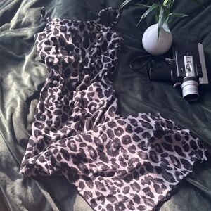 Leopard Print Slip Dress - Gray & Black size small 🖤🐈‍⬛